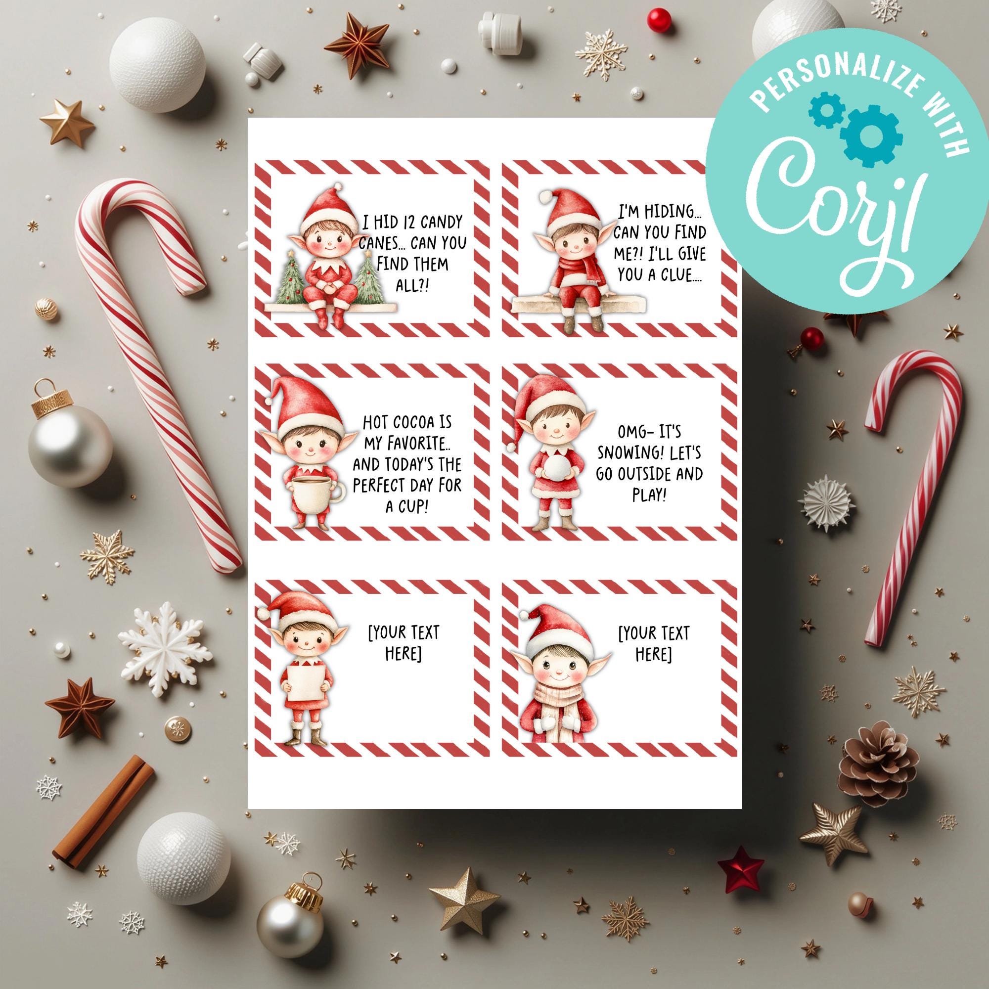 Elf Note Backround Editable Elf Notes: Printable Elf Notes, Funny Elf Notes, Christmas Elf ...