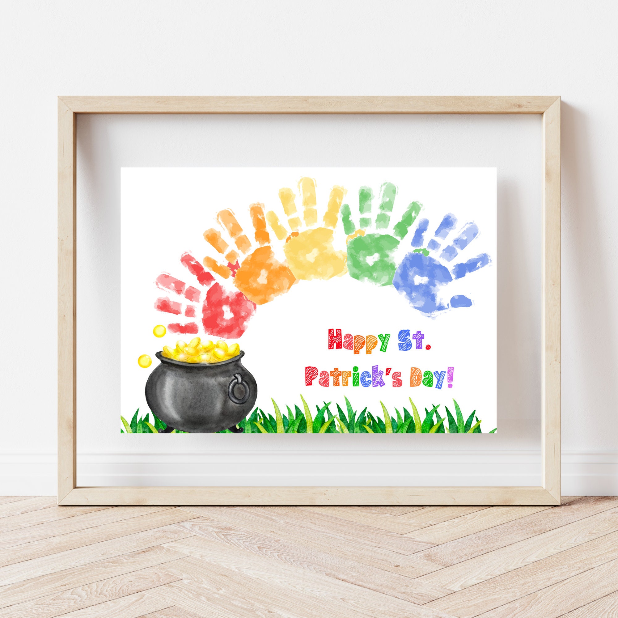 St Patricks Day Handprint Art, Handprint Craft for Baby Toddler Kids ...