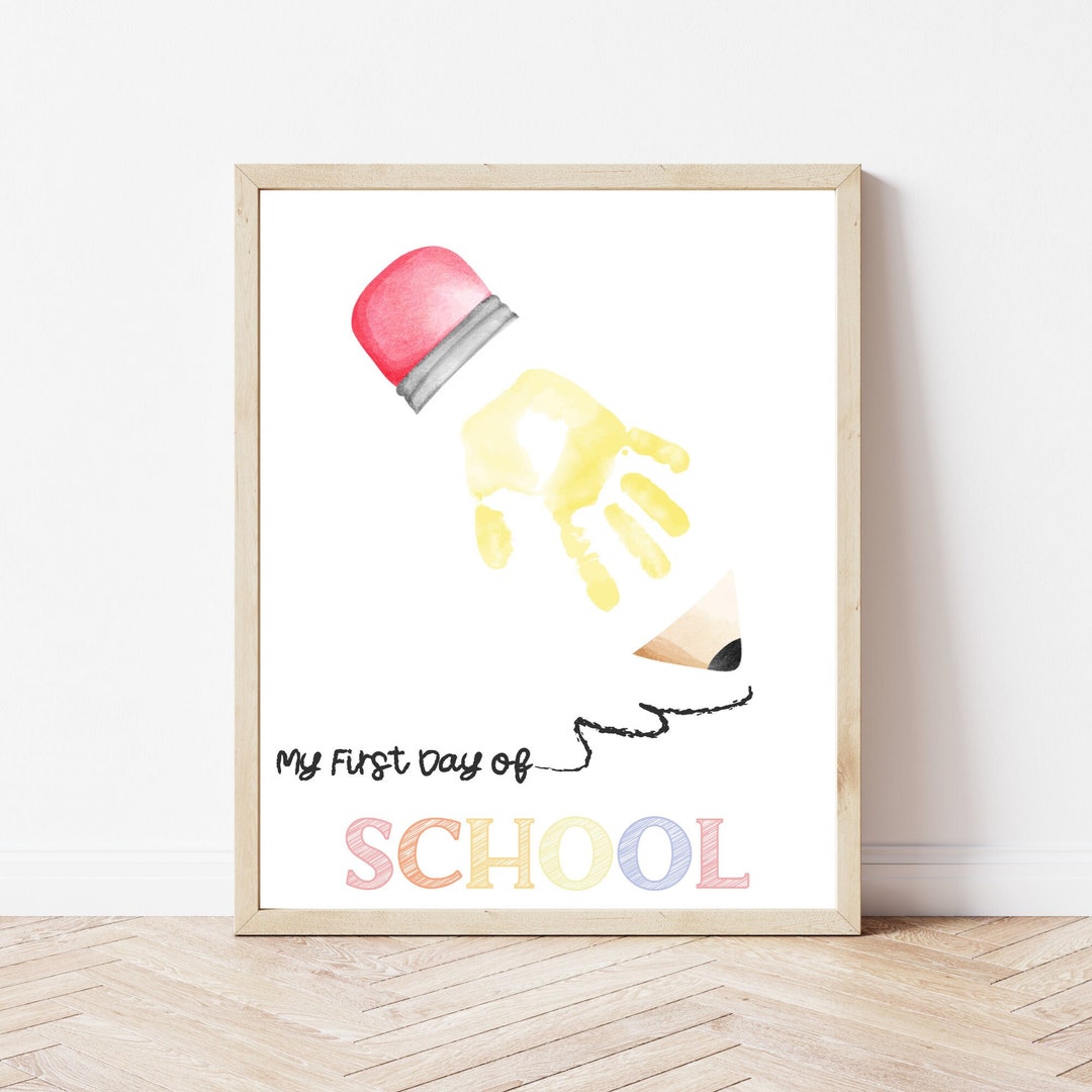 First Day of School Handprint Craft, Back to School Handprint Art ...