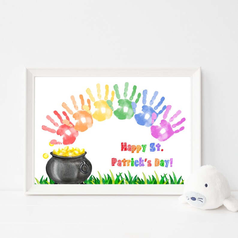 St Patricks Day Handprint Art, Handprint Craft for Baby Toddler Kids ...