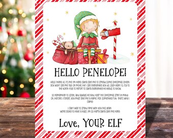 EDITABLE Elf Letter, Girl Elf Letter, Elf Arrival Letter, First Time Elf Arrival, Christmas Elf Welcome Letter, Elf Returns, Elf is Back