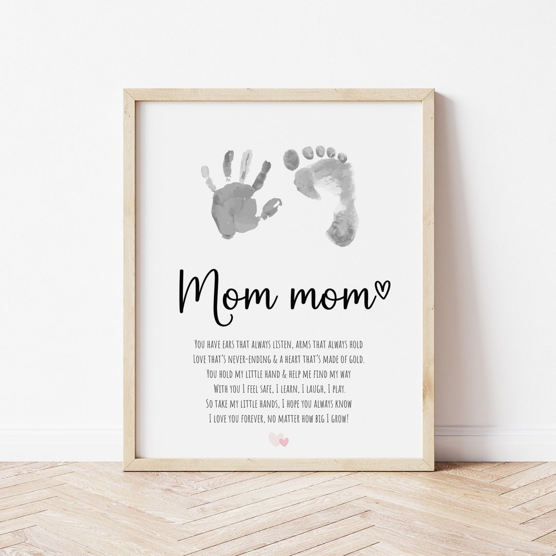 Mom Mom Handprint Poem, Mother's Day Handprint Art, Valentines ...