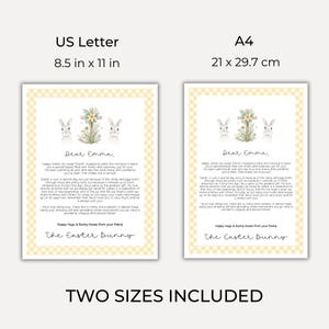 Editable Letter From the Easter Bunny, Printable Easter Bunny Letter ...