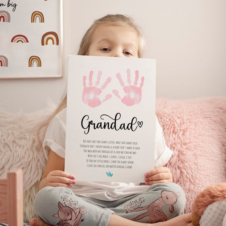 Grandad Handprint Poem, Father's Day Handprint Art, Valentines ...