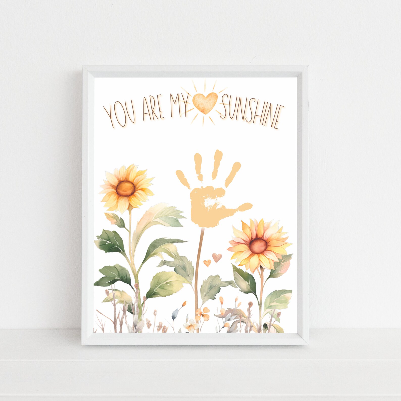 You Are My Sunshine Handprint Art Flower Handprint Etsy