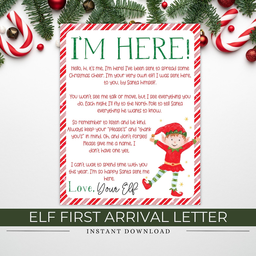elf-arrival-letter-first-time-elf-arrival-letter-christmas-elf-welcome-letter-elf-arrival-letter-from-santa-kids-christmas-fun-etsy