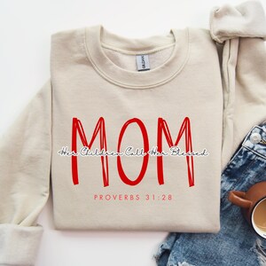 Proverbios 31:28 Regalo para una mamá bendecida / Regalo para el Día de la Madre, manta (Descarga digital)