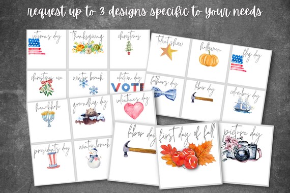 Watercolor Classroom Calendar Cards for Pocket Chart, Holidays, Events, for  Elementary, Middle, High School, Special Education, Home School - Etsy