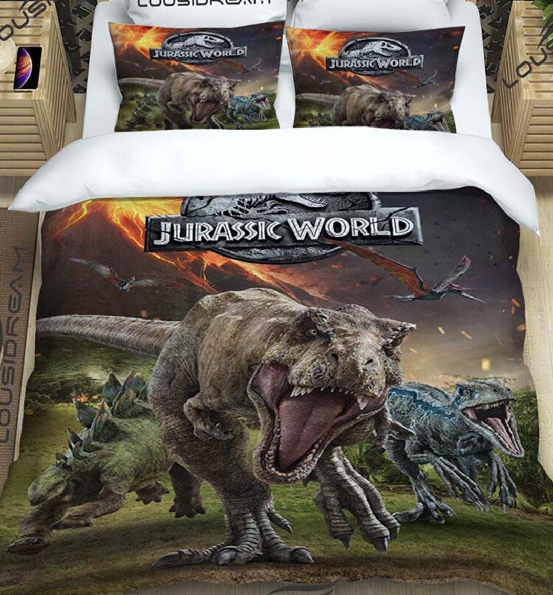 Jurassic World Duvet Jurassic Park Bedding Set Twin Queen Etsy