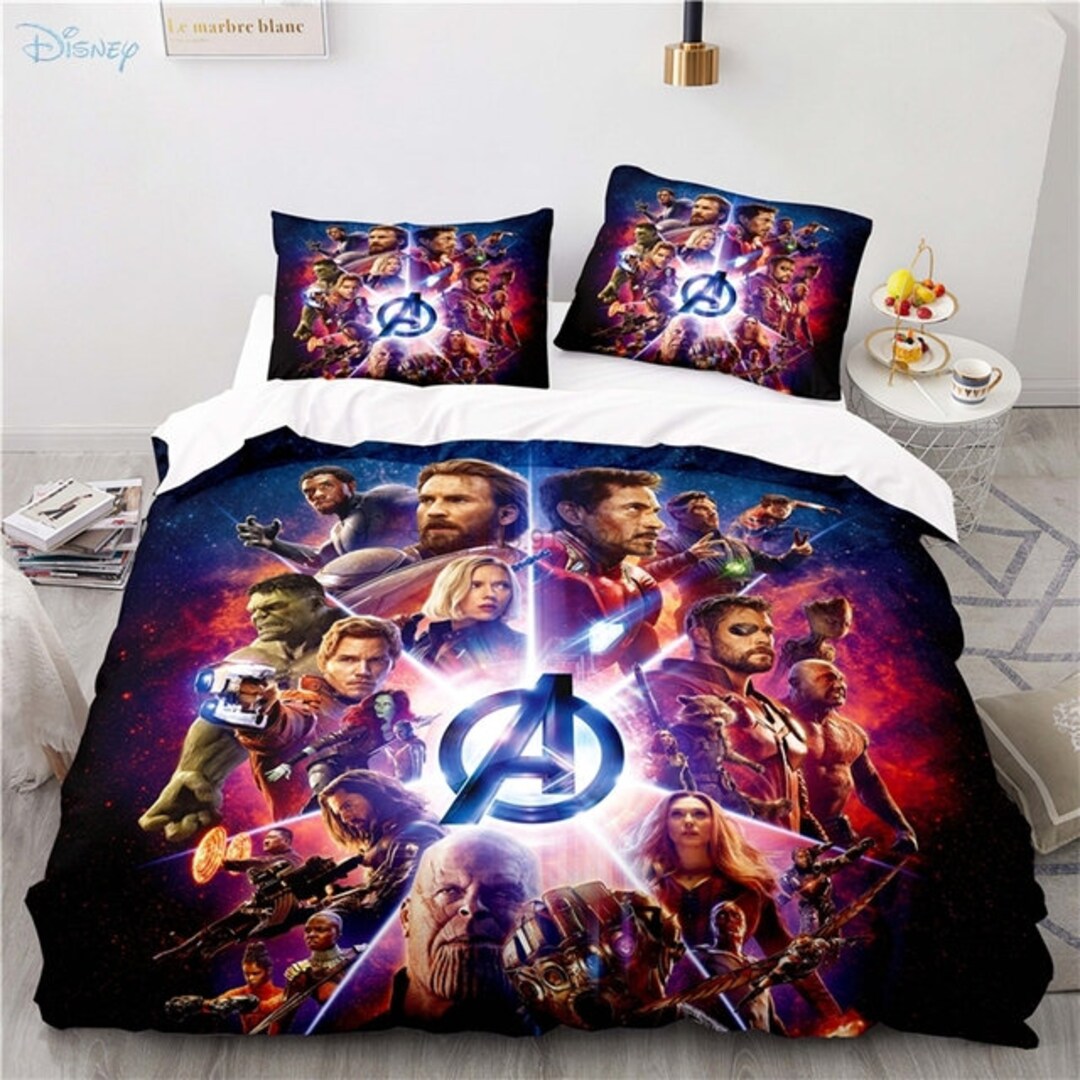 Avengers Duvet Avengers Bedding Set Twin Queen King Sizes Etsy