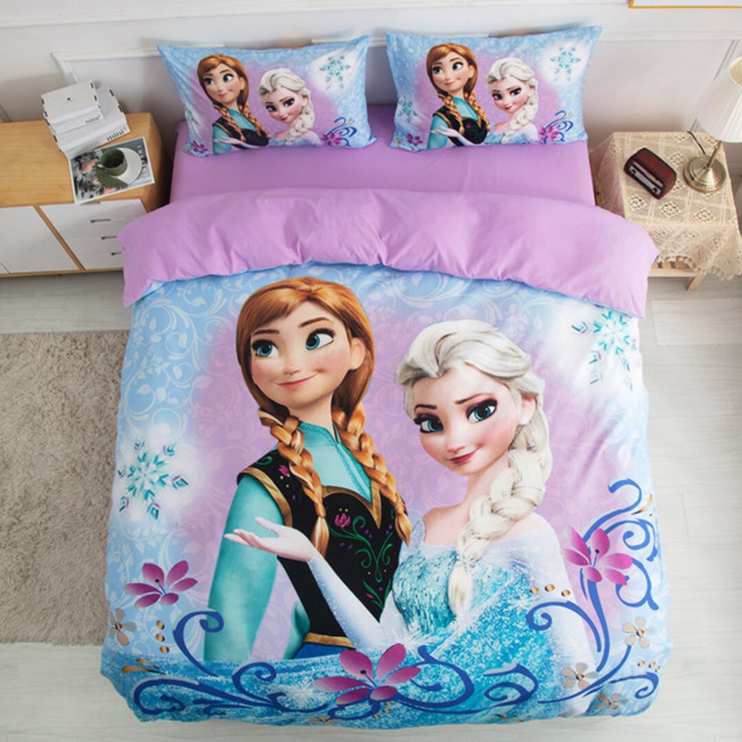 Frozen Duvet Elsa Olaf Anna Bedding Set Twin Queen King Etsy