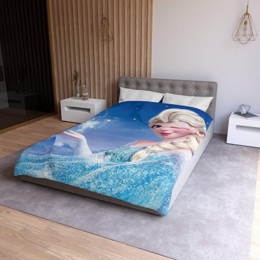 Disney Duvet Coverfrozen Duvet Cover Elsa Anna Blanket Etsy