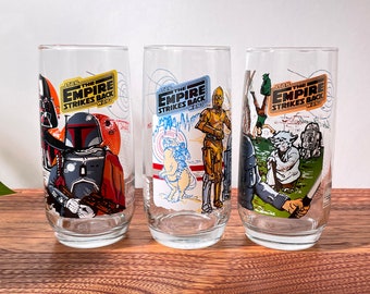 Star Wars Glassware Set Collectible Pint Glass Christmas Holiday 16 oz Rare!