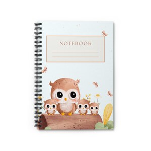 Cute Owl Family Spiral Notebook Adorable Journaling Cute Owl Great for Students or Nature Lovers Back to School  Gift Idea Gift for Kids