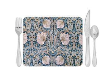 William Morris Pimpernel Placemats & Coasters: Hand-Printed MDF Set