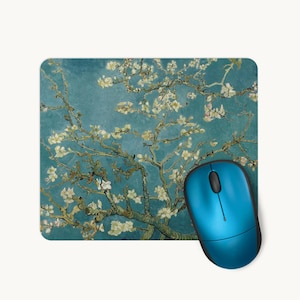 Van Gogh Almond Blossom Mouse Mat, Fine Art Print Mousepad, Home Office Accessories