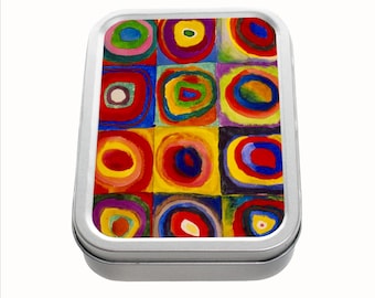 Kandinsky Colour Study Tin: Silver Aluminium Small Storage Box