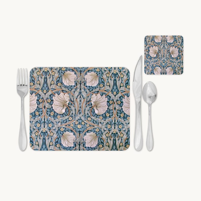 HippyPrint William Morris Pimpernel Placemats and Coasters - Thumbnail 3