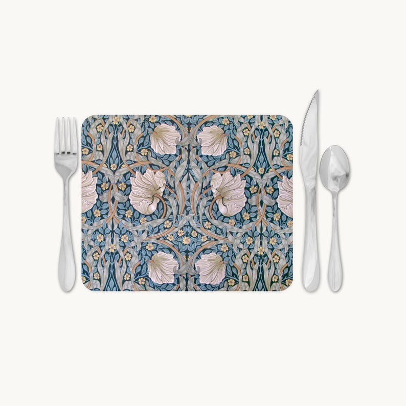 HippyPrint William Morris Pimpernel Placemats and Coasters - Thumbnail 4