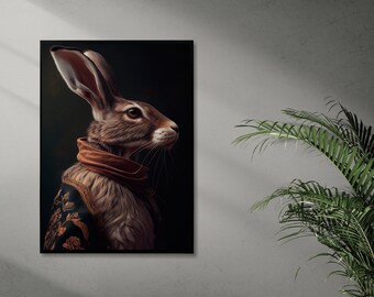 High quality bunny portrait printable