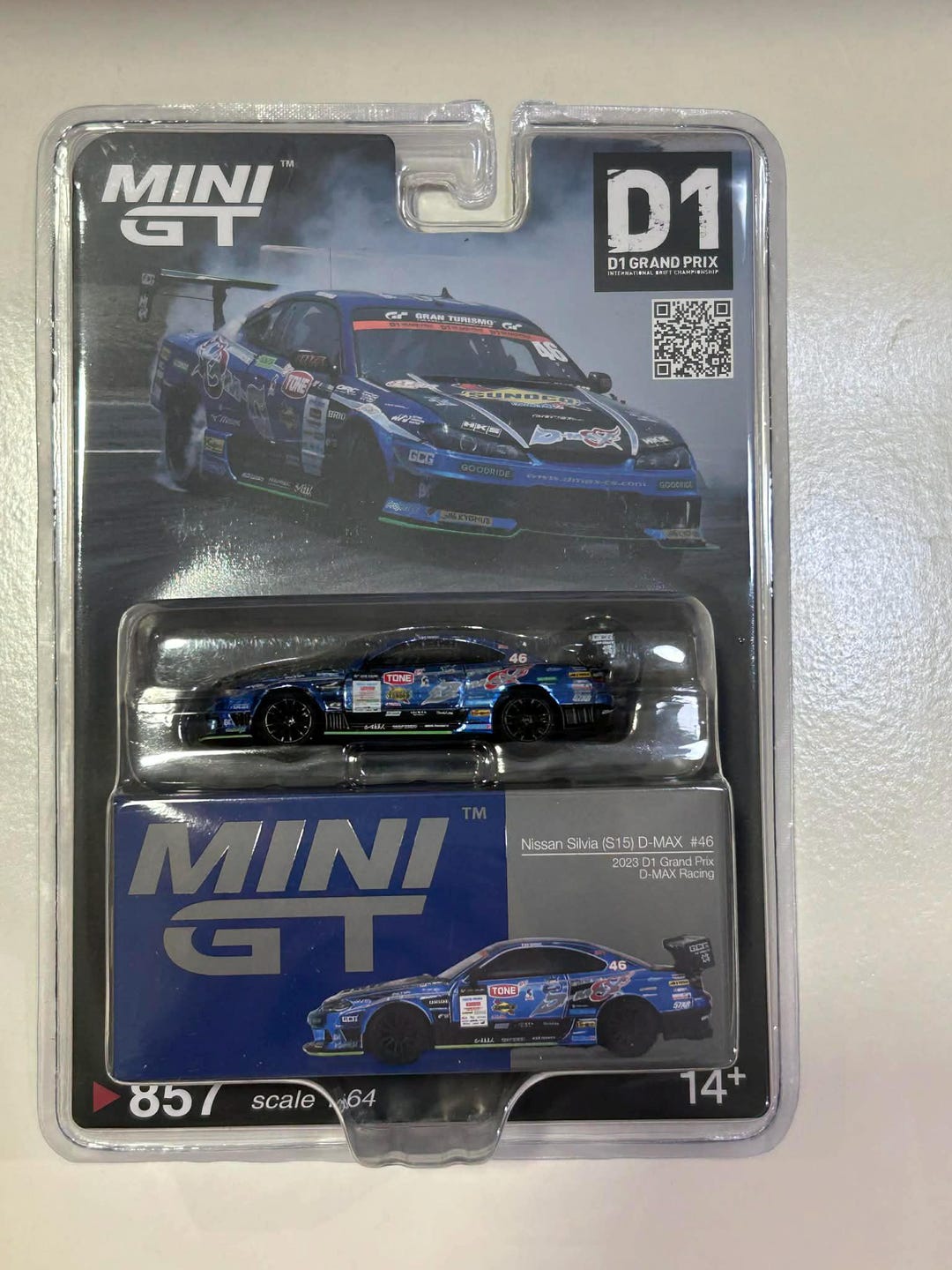Mini Gt 1/64 2023 Nissan Silvia S15 #46 Naoki Nakamura, D-MAX