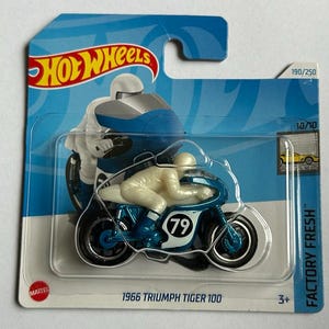 Hot Wheels 1966 Triumph Tiger 100 190/250 Kleine Karte