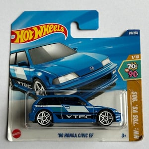 Hot Wheels 90 Honda Civic EF 28/250 Kleine Karte