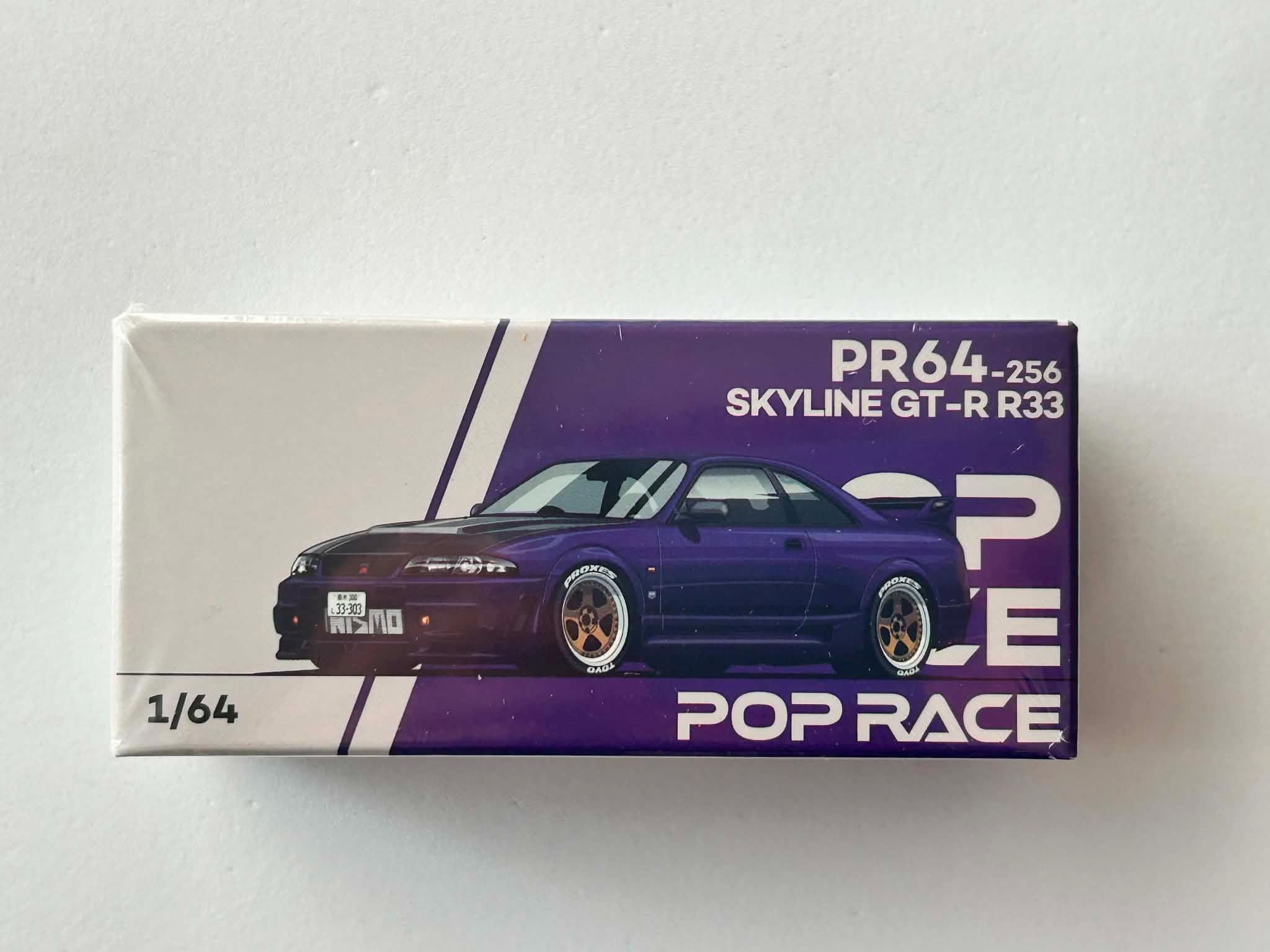 ポップレース限定 1/64 スカイラインGT-R R33 ニスモ、ミッドナイト