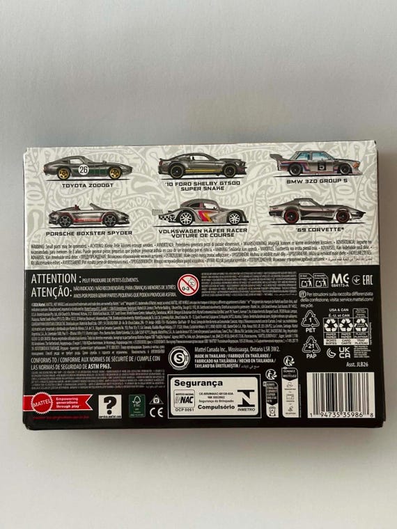 Hot Wheels 1/64 Zamac 6-pack in Deluxe Packaging - Etsy