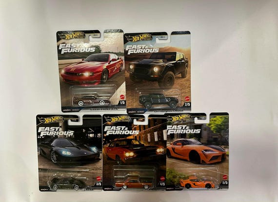 Hot Wheels HW 1/64 Fast and Furious F&F Mix of 5 Cars - Etsy