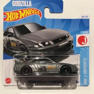 Hot Wheels Nissan Skyline GT-R BNCR33 96/250 Kleine Karte Godzilla