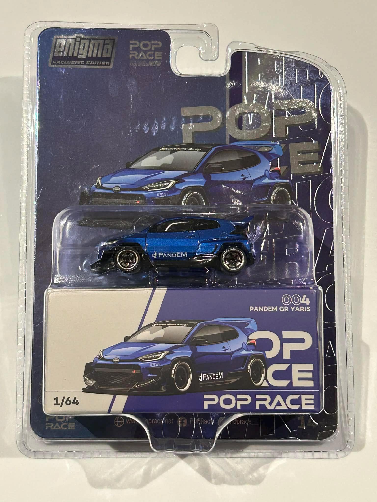 Pop Race 1/64 Toyota Yaris Pandem GR Yaris, Metallic Blue Enigma