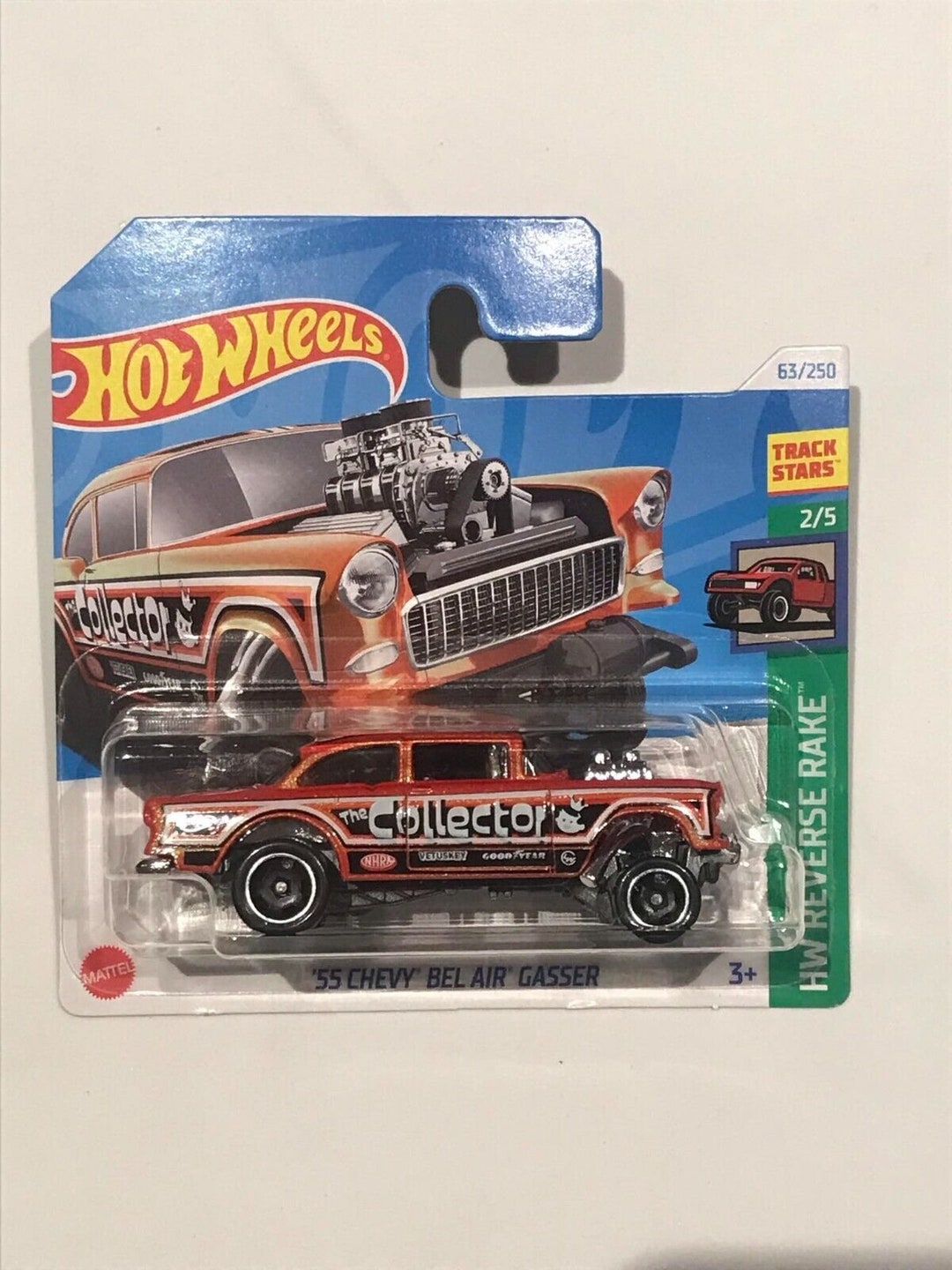Hot Wheels 55 Chevy Bel Air Gasser 63/250 Small Card Canada