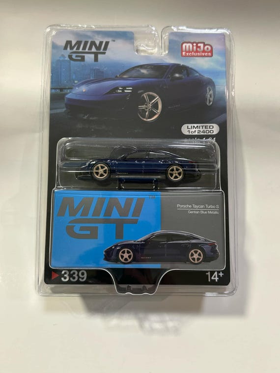 Mini GT 1/64 Porsche Taycan Turbo S Gentian Blue Metalic - Etsy