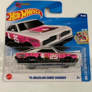 Hot Wheels HW 74 Brazilian Dodge Charger 76/250 Small Card