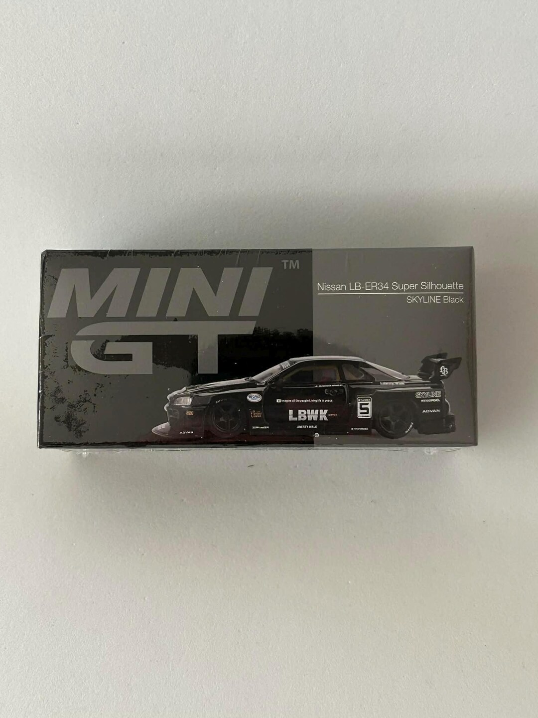 ミニカー MINI GT ER34 LB-Super Silhouette custume Mini GT 1/64 Nissan Skyline Lb-super Silhouette LB-ER34, Black