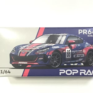 Subaru BRZ Tokyo Subaru Racing n.° 88, azul/rojo, escala 1/64