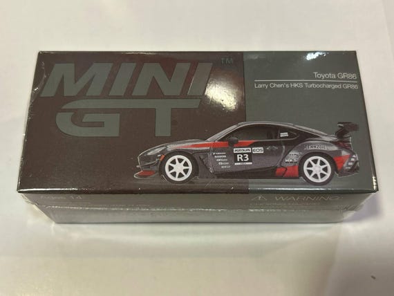 Mini GT 1/64 2024 Toyota GR86 HKS Turbocharged Larry Chen's, Black