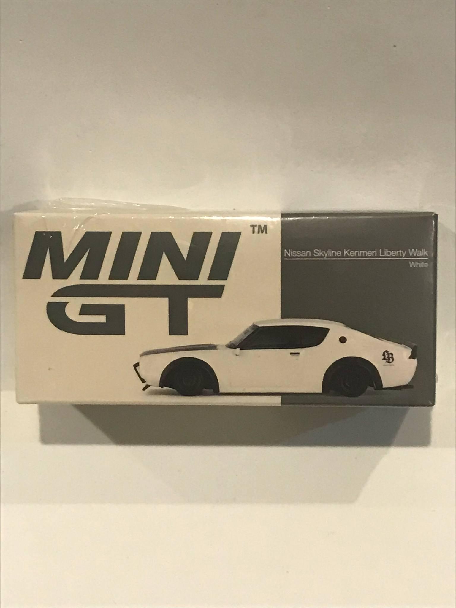 Mini GT 1/64 1973 Nissan Skyline Kenmeri Liberty Walk, White LBWK