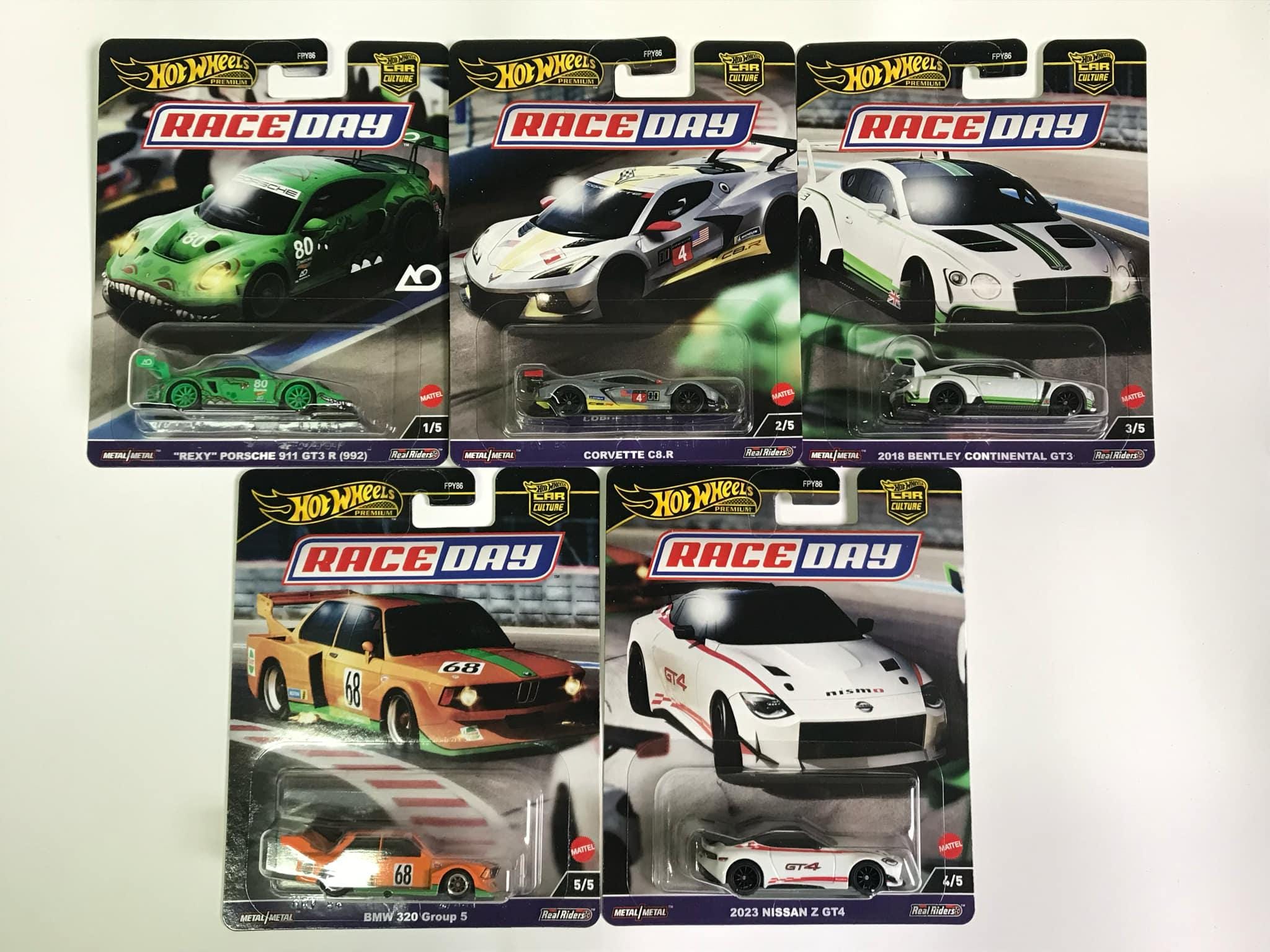 ホットウィール HW 1/64 レースデイ 5台の車のミックス ホットウィール