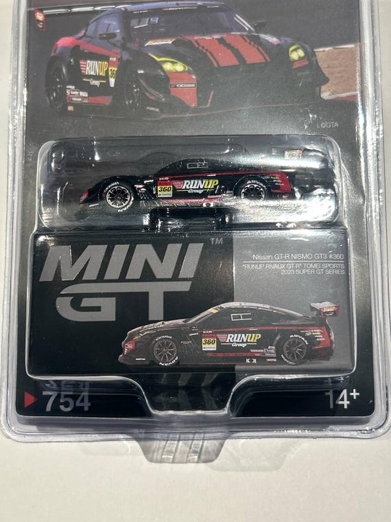 Mini Gt 1/64 2023 Nissan GTR (35) Nismo GT3 #360 Runup Rivaux