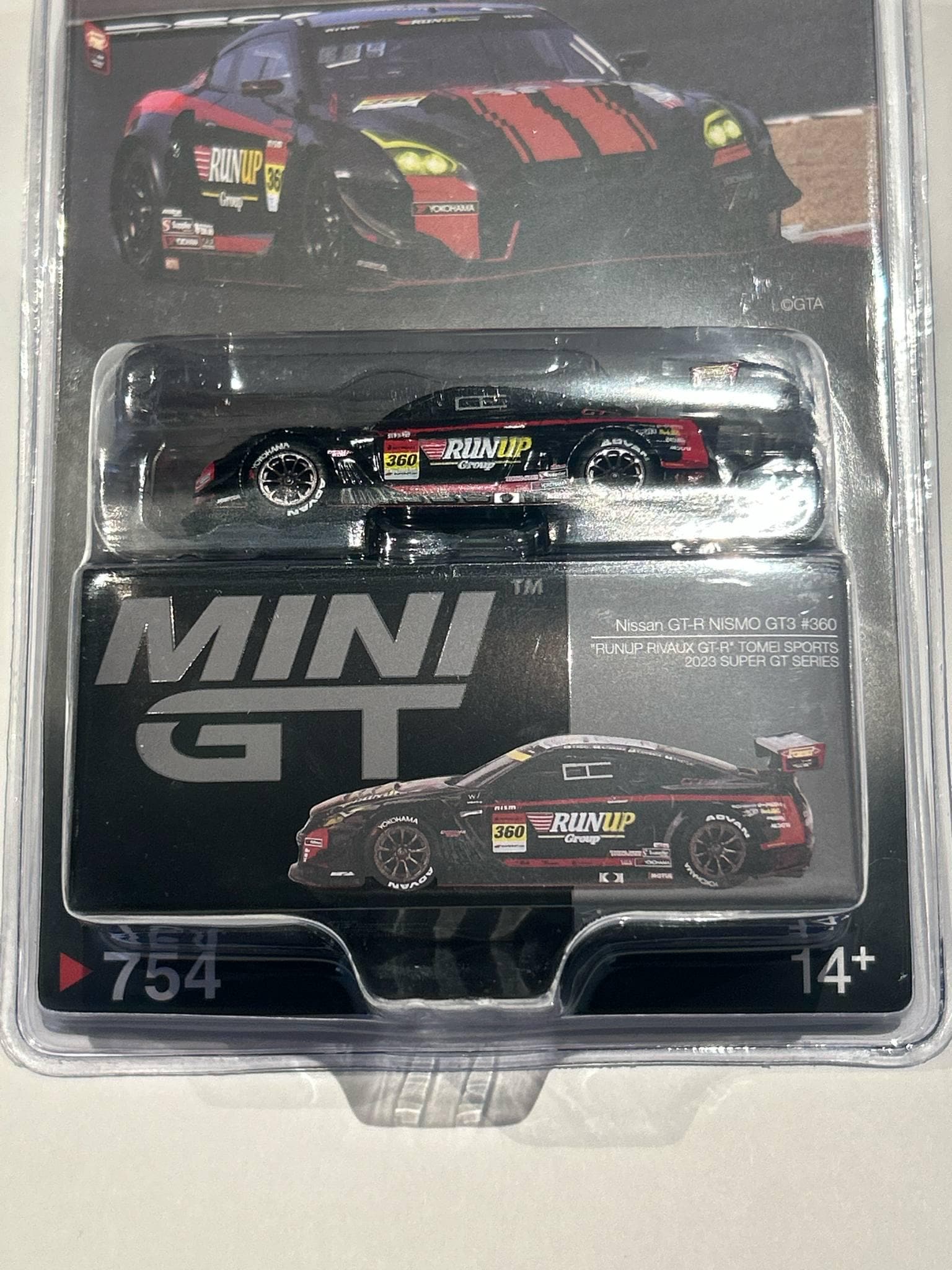 Mini Gt 1/64 2023 Nissan GTR (35) Nismo GT3 #360 Runup Rivaux