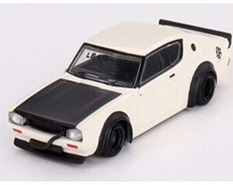 Mini GT 1/64 1973 Nissan Skyline Kenmeri Liberty Walk, White LBWK