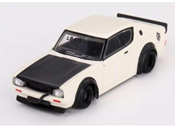 Mini GT 1/64 1973 Nissan Skyline Kenmeri Liberty Walk, White LBWK
