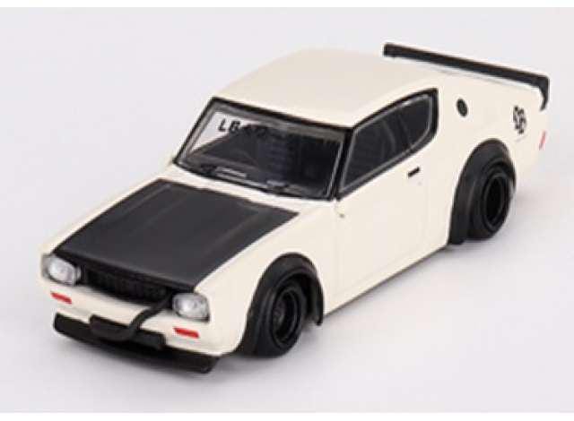 Mini GT 1/64 1973 Nissan Skyline Kenmeri Liberty Walk, White LBWK