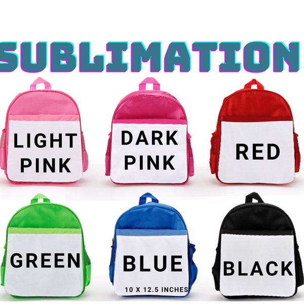 Sublimate Backpack for Infant, Toddler and Kids , 100% Polyester Panel Sublimation Supply