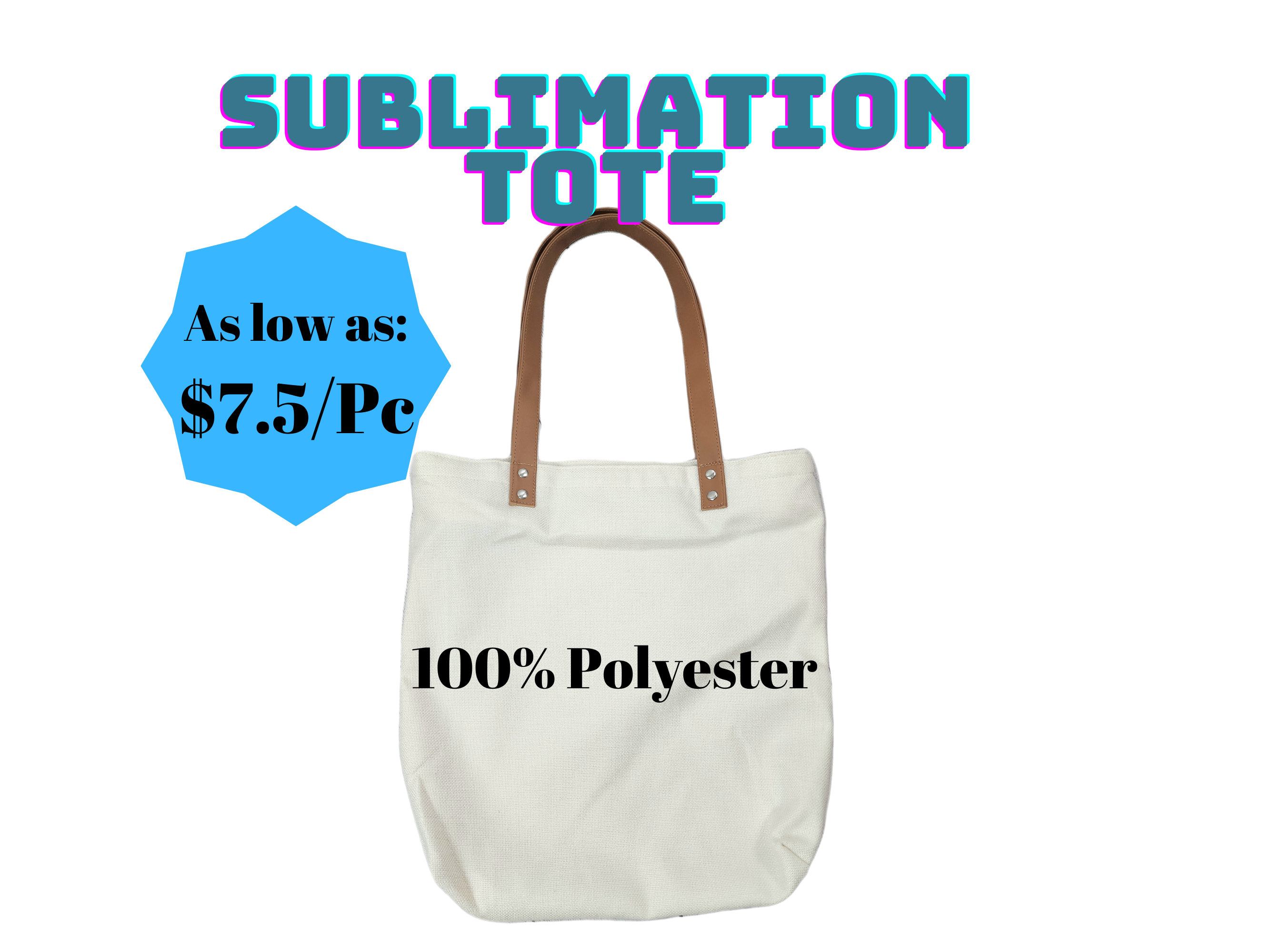 Wholesale White Blank Sublimation 100% Polyester Canvas Shopping Tote Sublimation  Tote Bags Sublimation Canvas Tote Bags - China Canvas Bag and Tote Bag  price