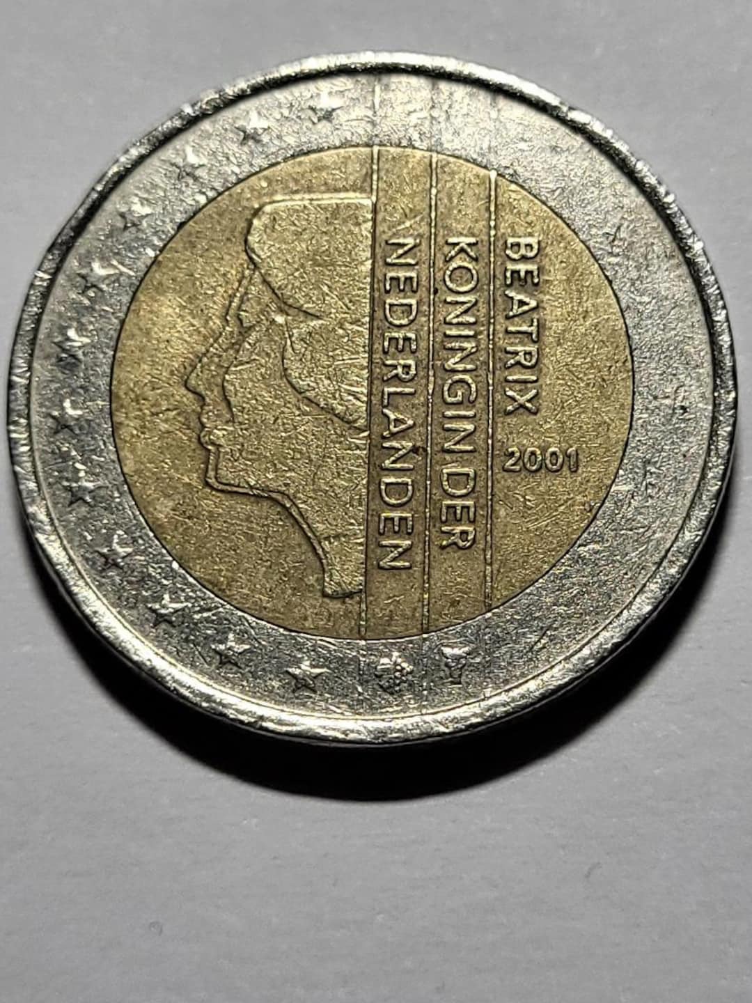 pièce 2 euros beatrix koningin der nederlanden 2001 valeur