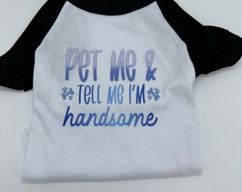 Handsome Dog Raglan Baseball Shirt