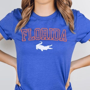 Florida Football Shirt Women, Alligator Crewneck Sweatshirt, Retro Collegiate Football Varsity Style Womens Youth Kids Tees Florida T Shirts